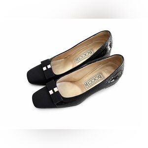 BOCCI Vintage Black Patent Leather Pump Heels Size 36.5